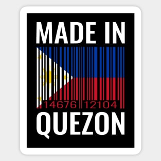 Made in Quezon Barcode Flag of the Philippines Sticker